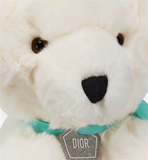 dior dog toy|Stuffed Bobby Dog Toy Ivory Faux Fur .